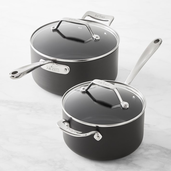 All-Clad Essentials Nonstick Sauce Pans, Set of 2 | Williams-Sonoma