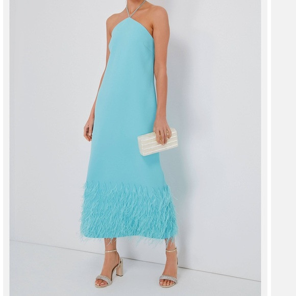 Alexis Feather Halter Izzie Dress | Poshmark