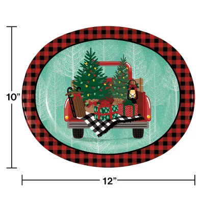 Member's Mark Holiday Oval Paper Plates, 10" x 12", 50 ct. | Sam's Club