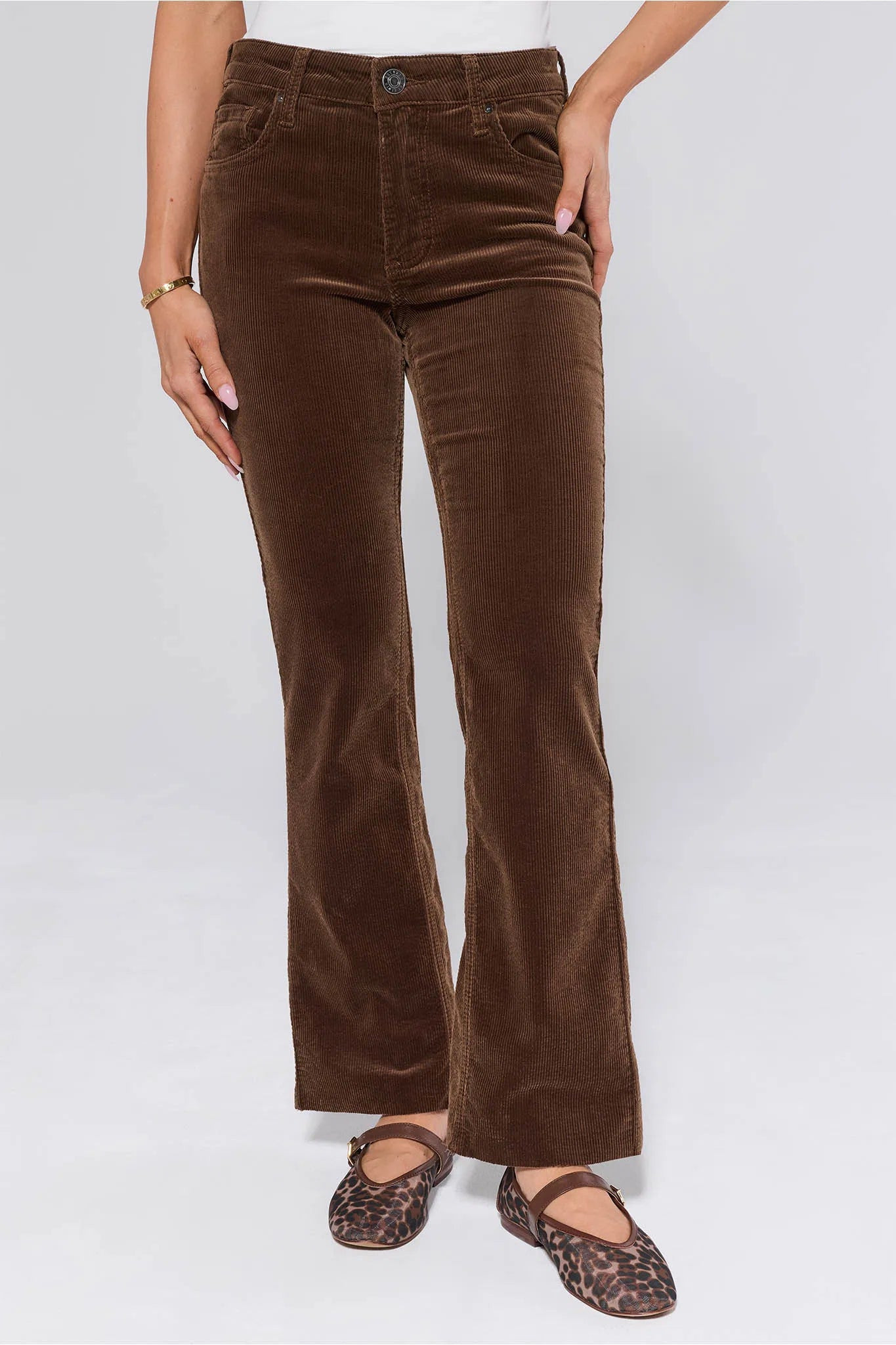 Kelsey Pants Corduroy- Brown by KUT from the Kloth | Avara