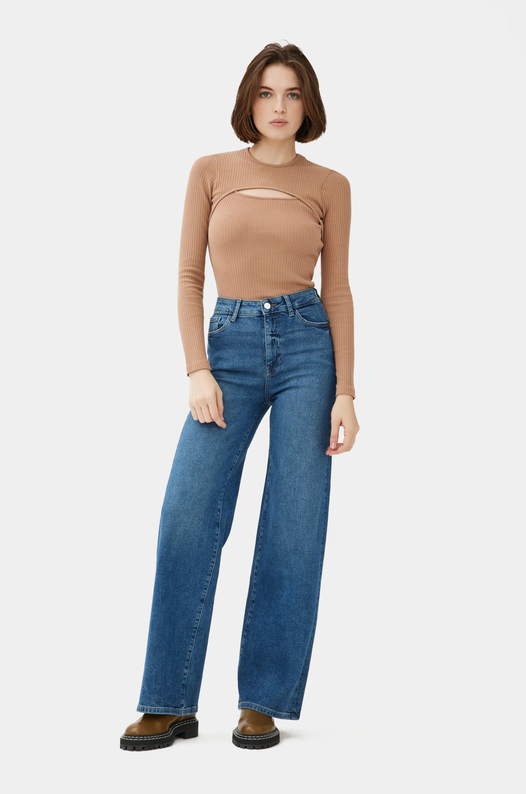 Warp + Weft Women's NCE Wide Leg Jean in Cotta 30 Lord & Taylor | Lord & Taylor