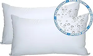 Foamily 2 Pack - 12" x 20" Premium Outdoor Water Resistant Hypoallergenic Stuffer Pillow Throw In... | Amazon (US)