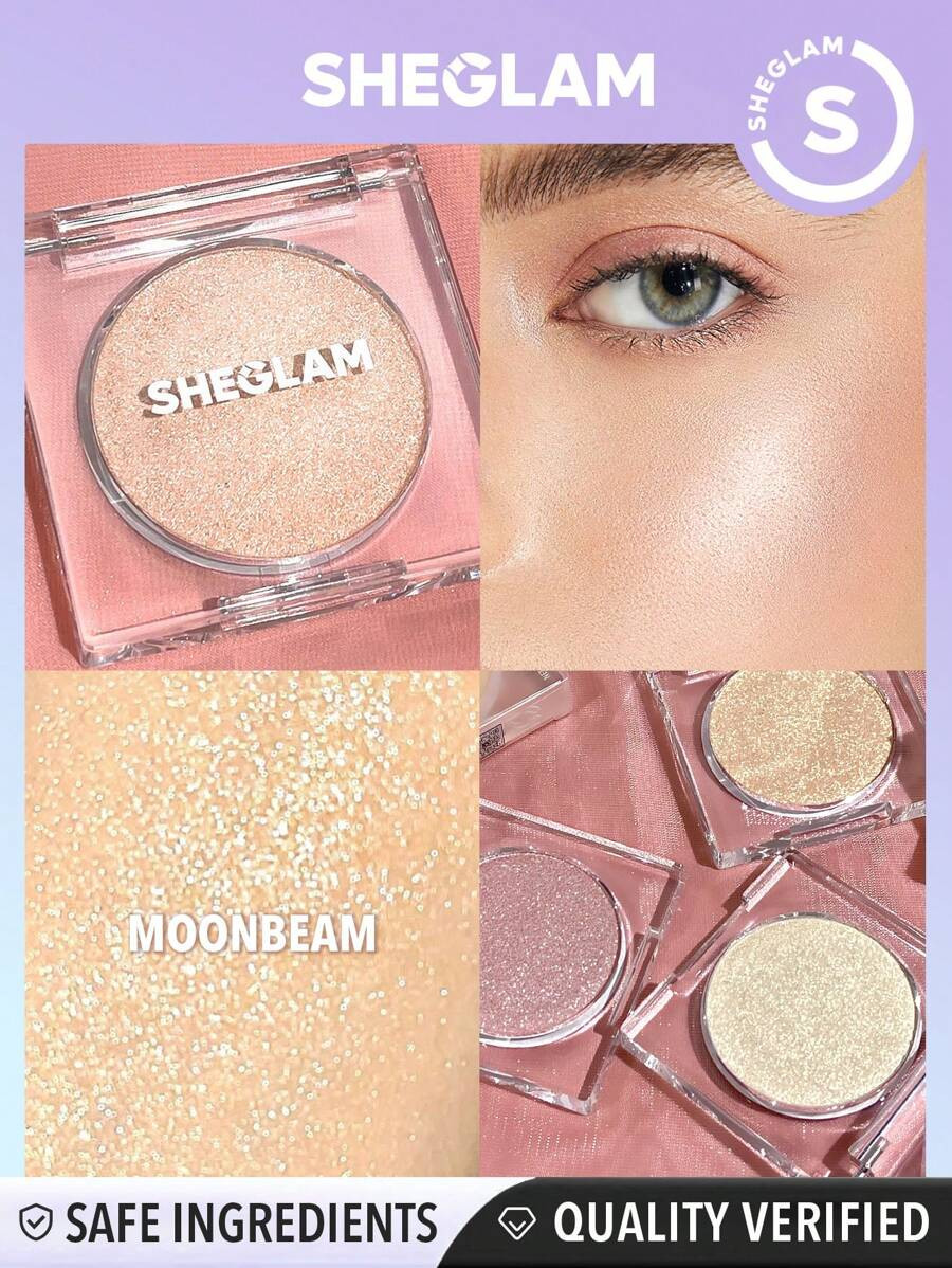 SHEGLAM Cosmic Crystal Mousse Highlighter - Moonbeam  Powder Highlighter Shimmer Long Wear Brig... | SHEIN