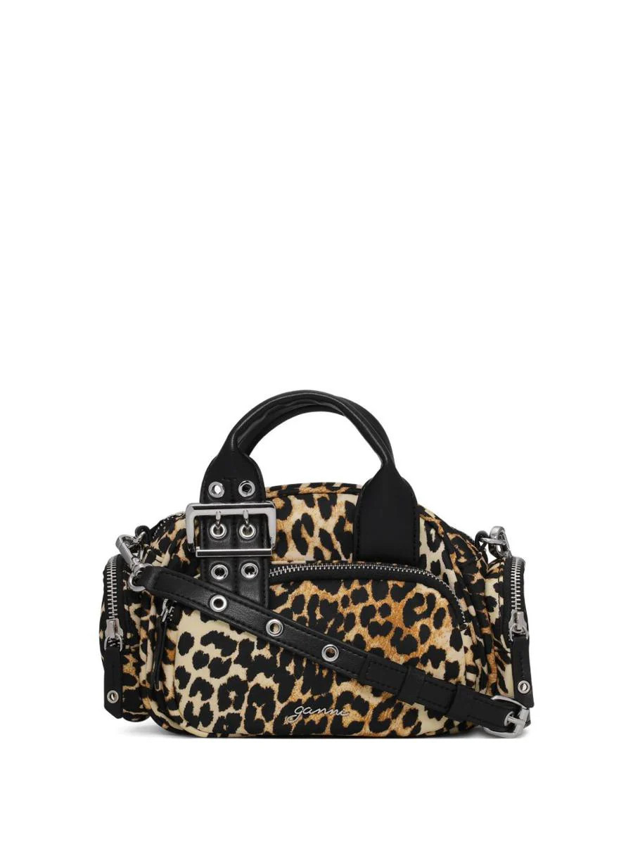 Ganni Leopard-Print Tote Bag | Baltini