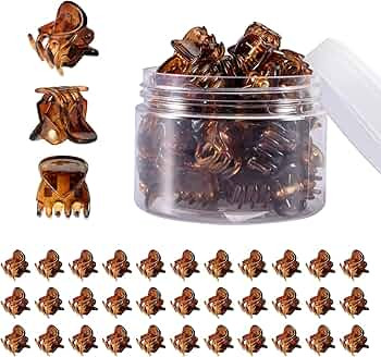 YOHAMA 36 PCS Brown Mini Hair Claw Clips Great for Design Kids and Adult Hairstyles Decoration Bu... | Amazon (US)