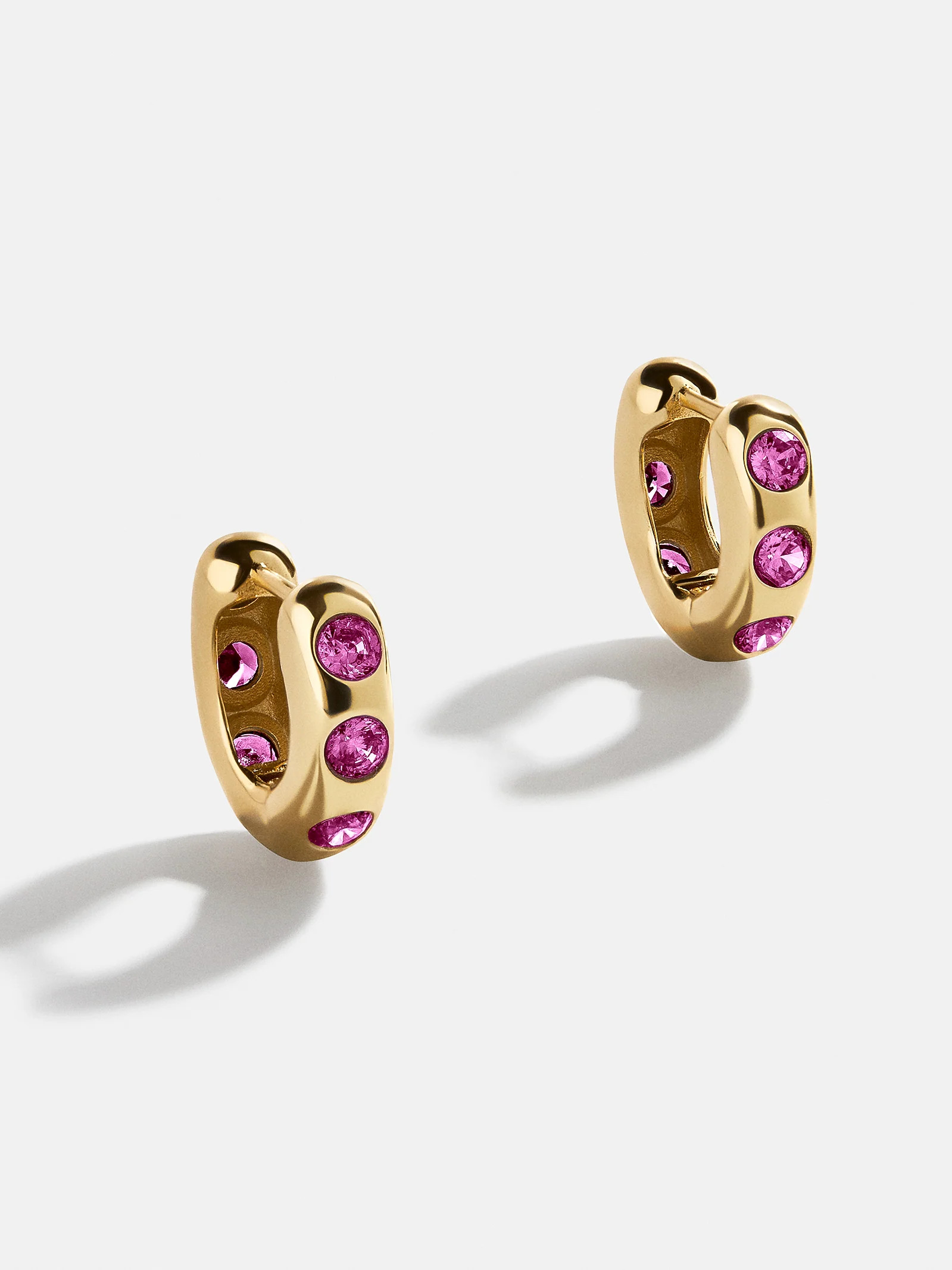 Sydney 18K Gold Plated Sterling Silver Birthstone Earrings - Rose | BaubleBar