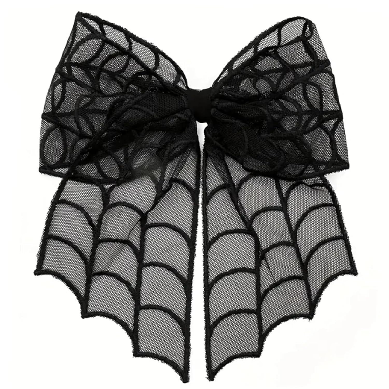 Halloween Spider Web Bow Hair Clip French Barrette for Women Black | Amazon (US)