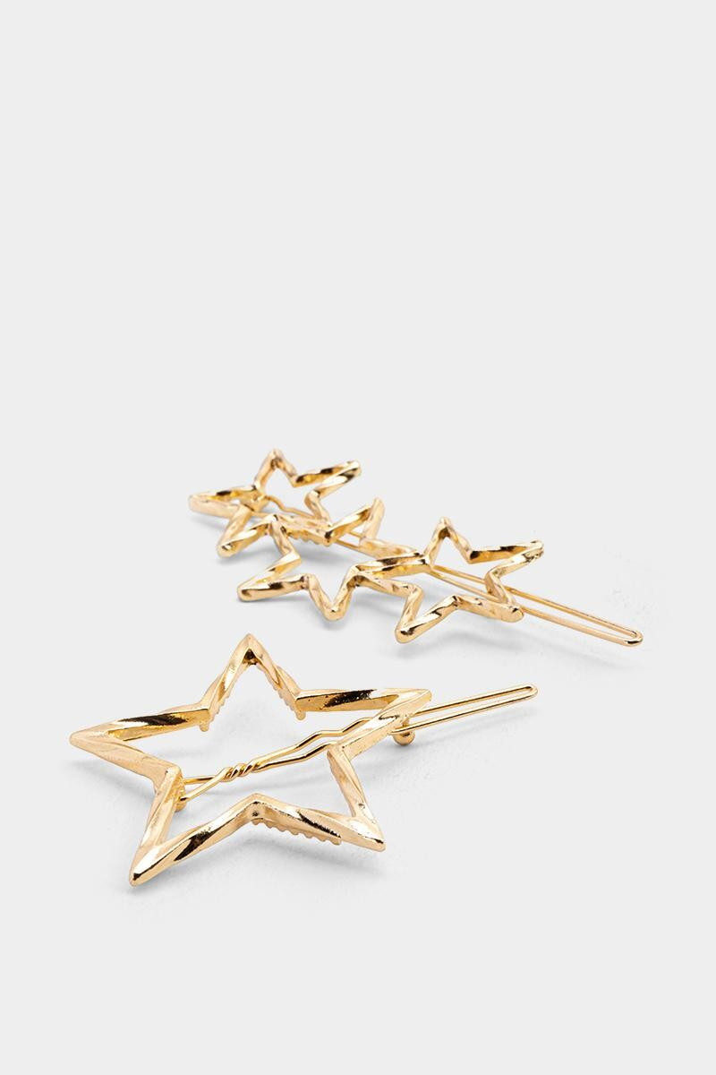 Crystal Open Star Barrette Set | Francesca’s Collections