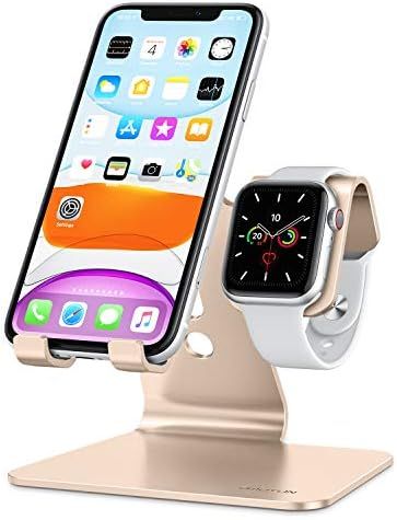 Apple Watch Stand, OMOTON 2 in 1 Universal Desktop Stand Holder for iPhone and Apple Watch Series... | Amazon (US)