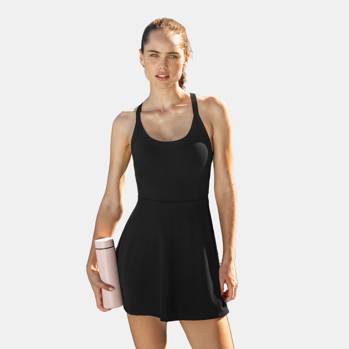Women's Black Sleeveless Scoop Neck Active Dress - Cupshe | Target