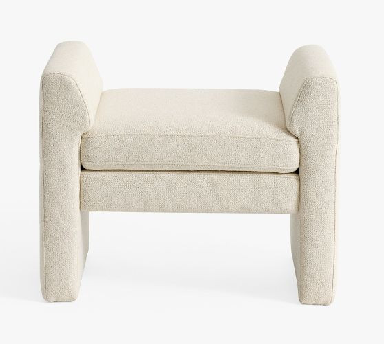 Max Upholstered Stool | Pottery Barn (US)