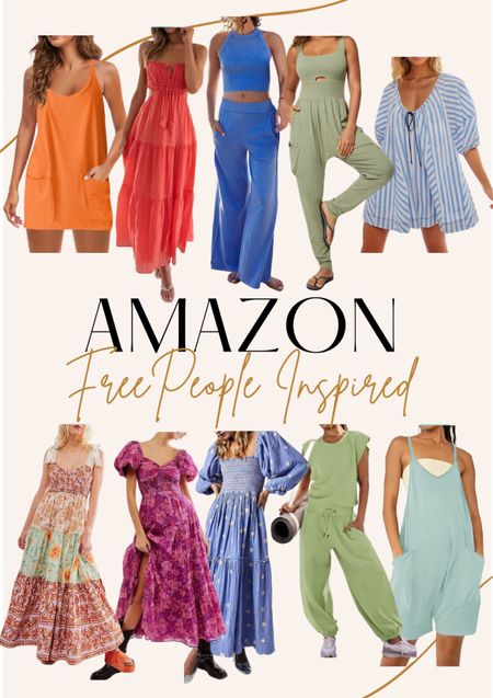 FreePeople inspired Amazon finds. Summer outfit. Summer dress. 

#LTKSaleAlert #LTKFindsUnder50 #LTKSeasonal