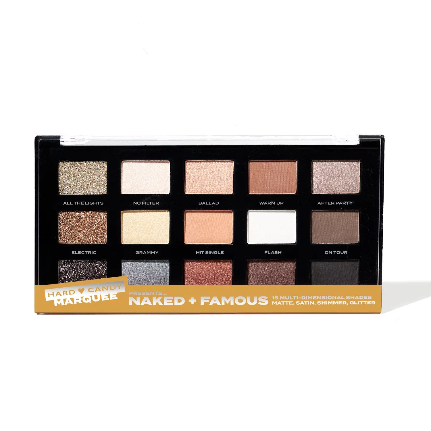 Hard Candy, Marquee Shadow Palette, 15 Multi-dimensional Shades, Naked & Famous, .28 oz | Walmart (US)