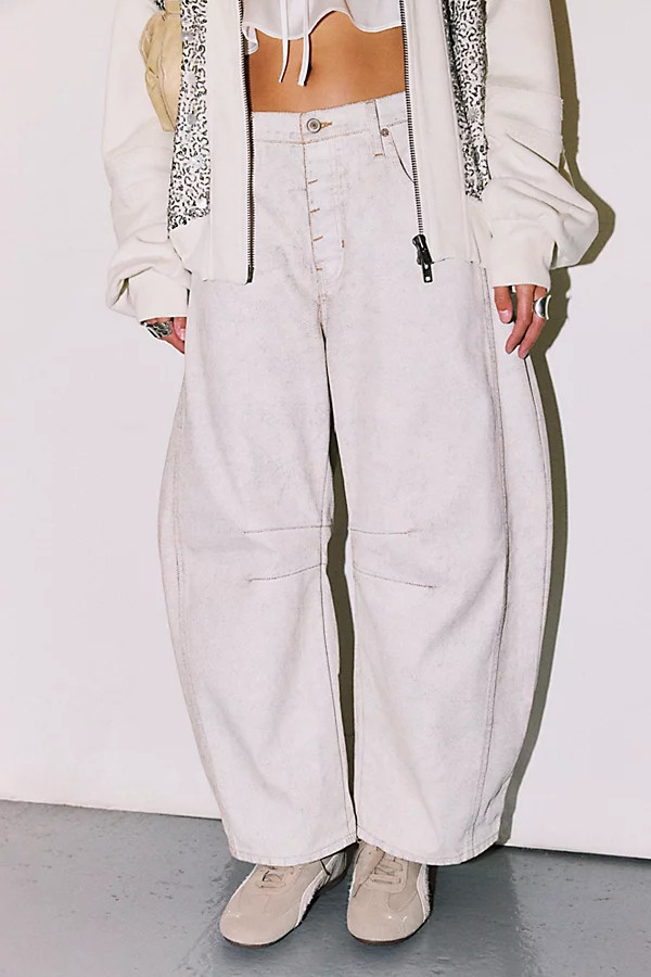 We The Free Good Luck Coated Barrel Jeans | Free People (Global - UK&FR Excluded)