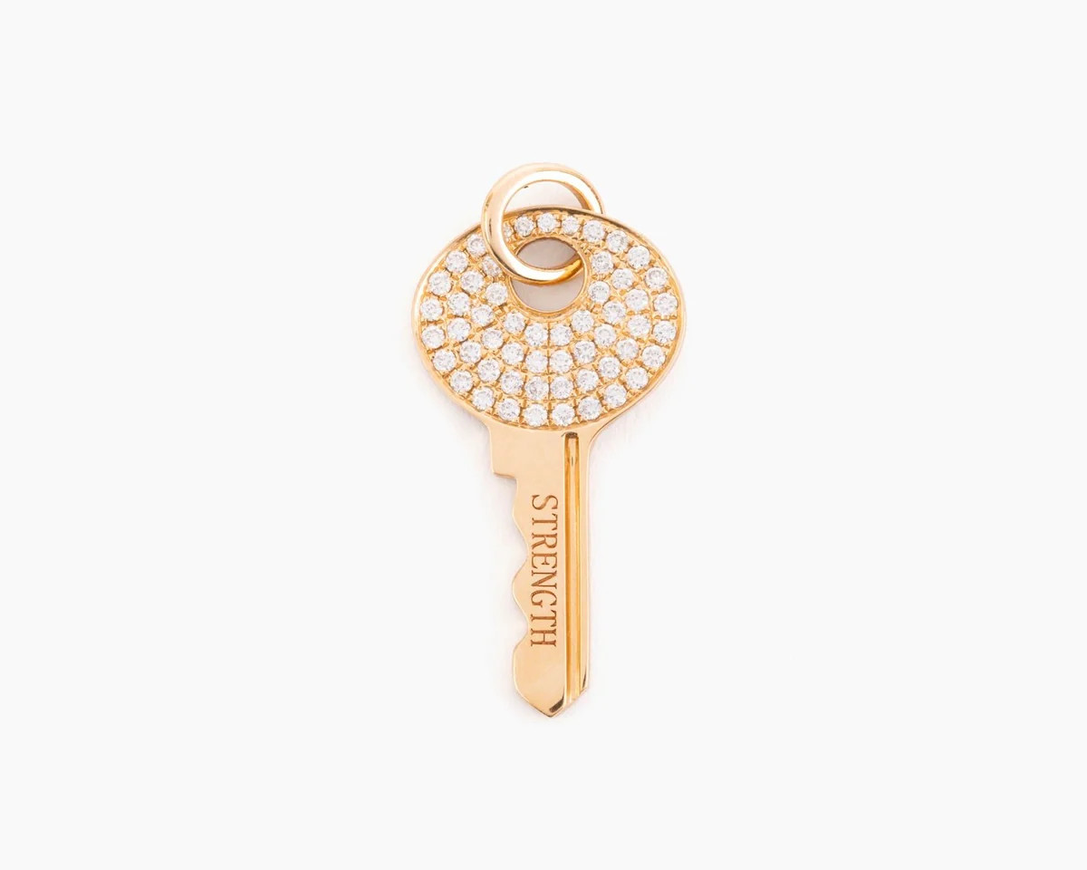 14k Gold Diamond Key Pendant | For Ever Fine Jewelry