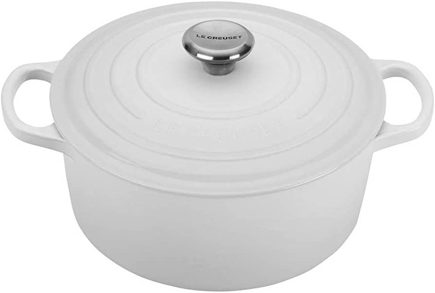 Le Creuset 4 1/2 Qt. Signature Round Dutch Oven w/Additional Engraved Personalized Stainless Stee... | Amazon (US)