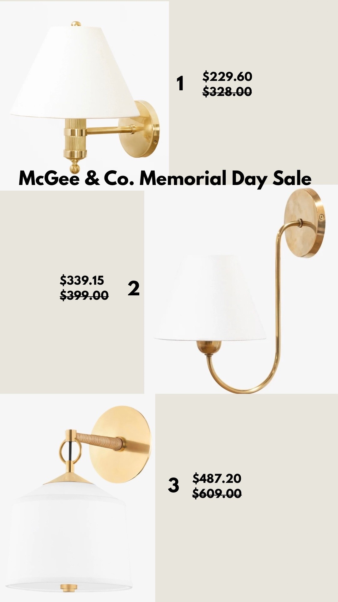 Finally moving forward with the laundry room and ordering sconces! I stumbled upon this amazing Memorial Day sale for McGee & Co. Which lighting should I choose?

#LTKHome #LTKSaleAlert #LTKmomlife