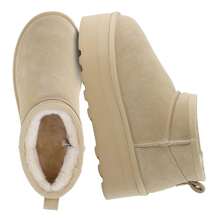 CUSHIONAIRE Hippy Women’s Platform Ankle Boots – Genuine Suede, Faux Fur Lining, Cozy Winter ... | Amazon (US)