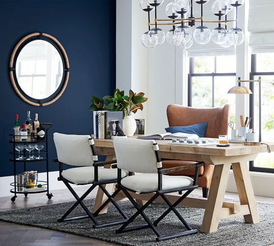 Starrett 36" Round Iron & Rope Frame Wall Mirror | Pottery Barn (US)