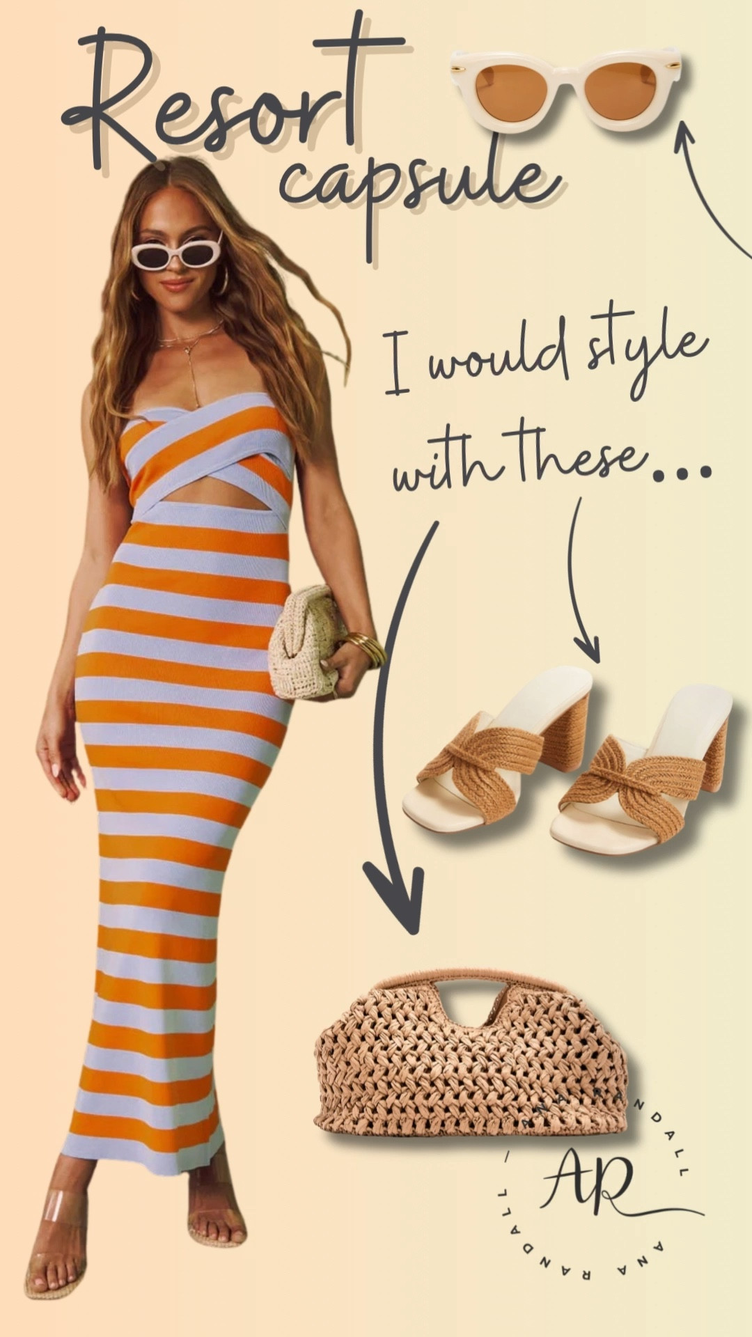 Resort capsule statement dress 🌞✨

This striped cut‑out maxi is the kind of piece that turns heads but still feels effortless — fitted, flattering, and perfect for warm‑weather plans. Linked on my LTK 🤍

Why it’s a capsule standout:
• Body‑skimming silhouette that elongates
• Strategic cut‑out that defines the waist
• Bold stripe moment that feels elevated, not loud
• Easy to dress up or down

I styled it with:
• Woven clutch for texture
• Raffia block heels for balance + comfort
• Neutral sunnies to keep it chic

Perfect for resort dinners, summer birthdays, vacation nights, or a girls’ trip look that makes a statement.

😘 Ana.

#LTKootd #LTKdayinmylife #LTKmomlife
