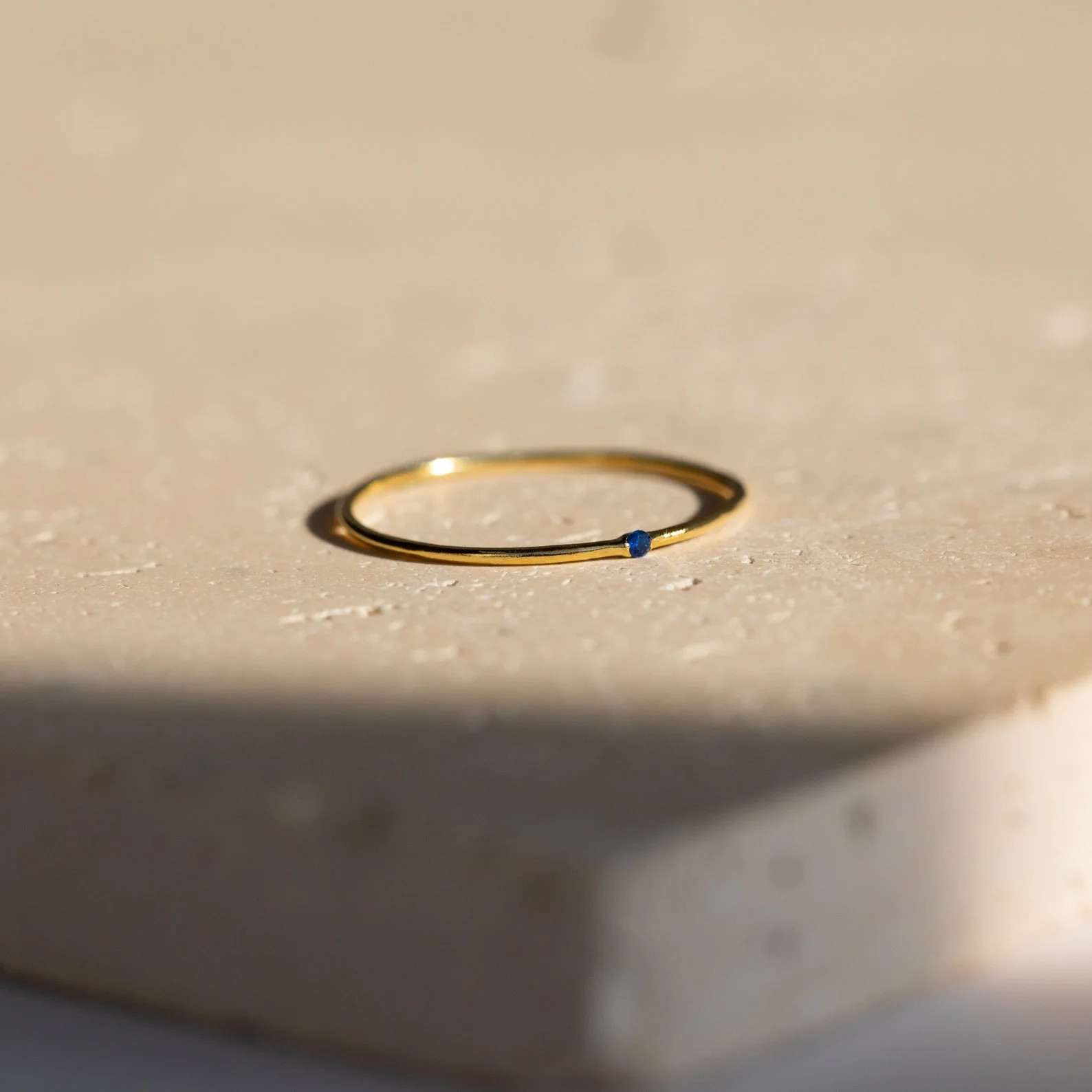 Thin Mini Birthstone Ring | Caitlyn Minimalist