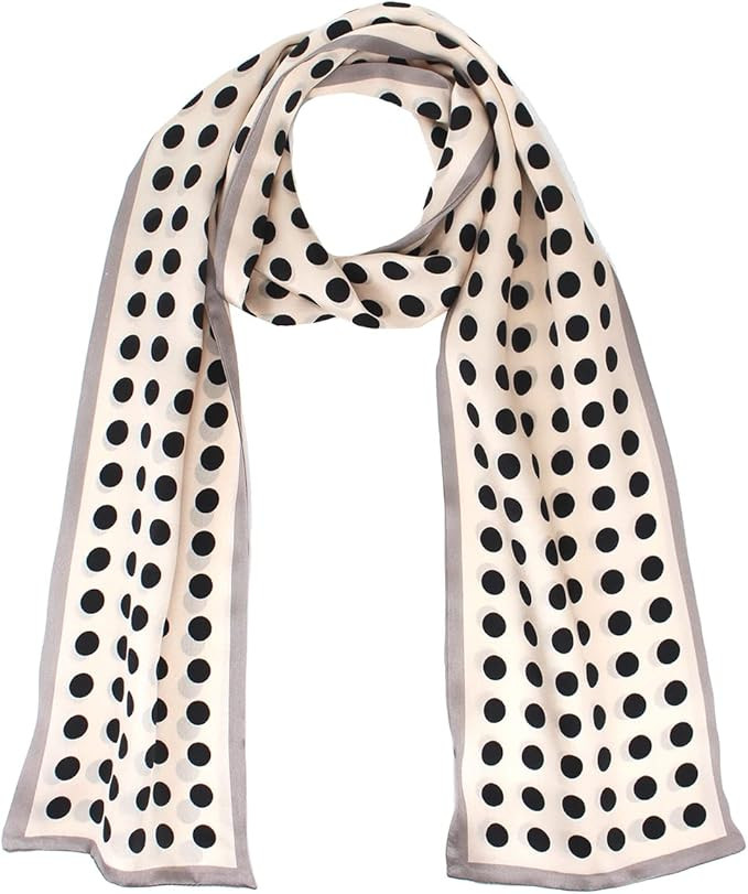 ANDANTINO 100% Silk Scarf for Women 58”*6.3” Long Shawls for Headscarf and Neck- Oblong Hair ... | Amazon (US)