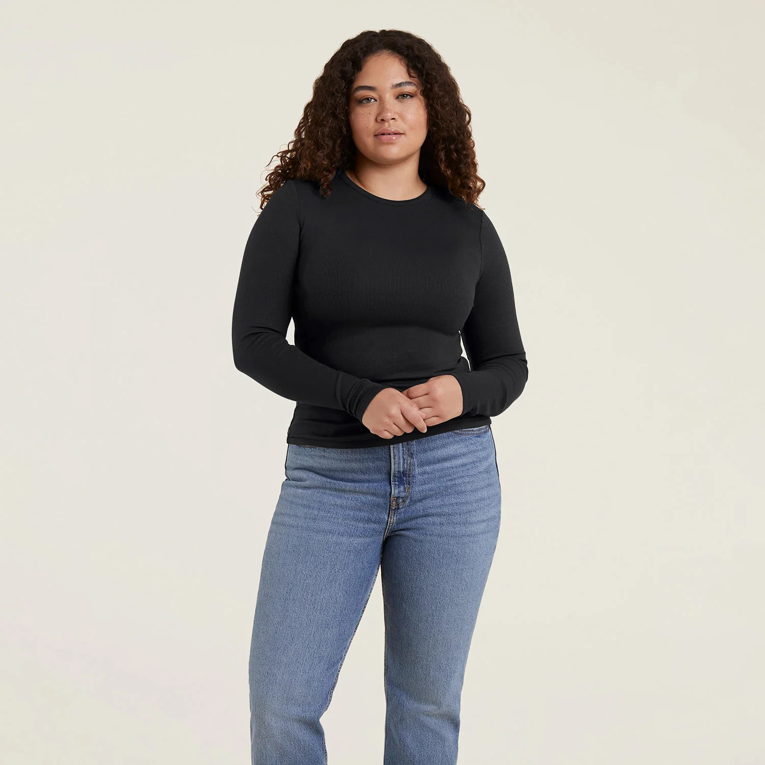 Slinky Rib Shirt | Black - nuuds | nuuds