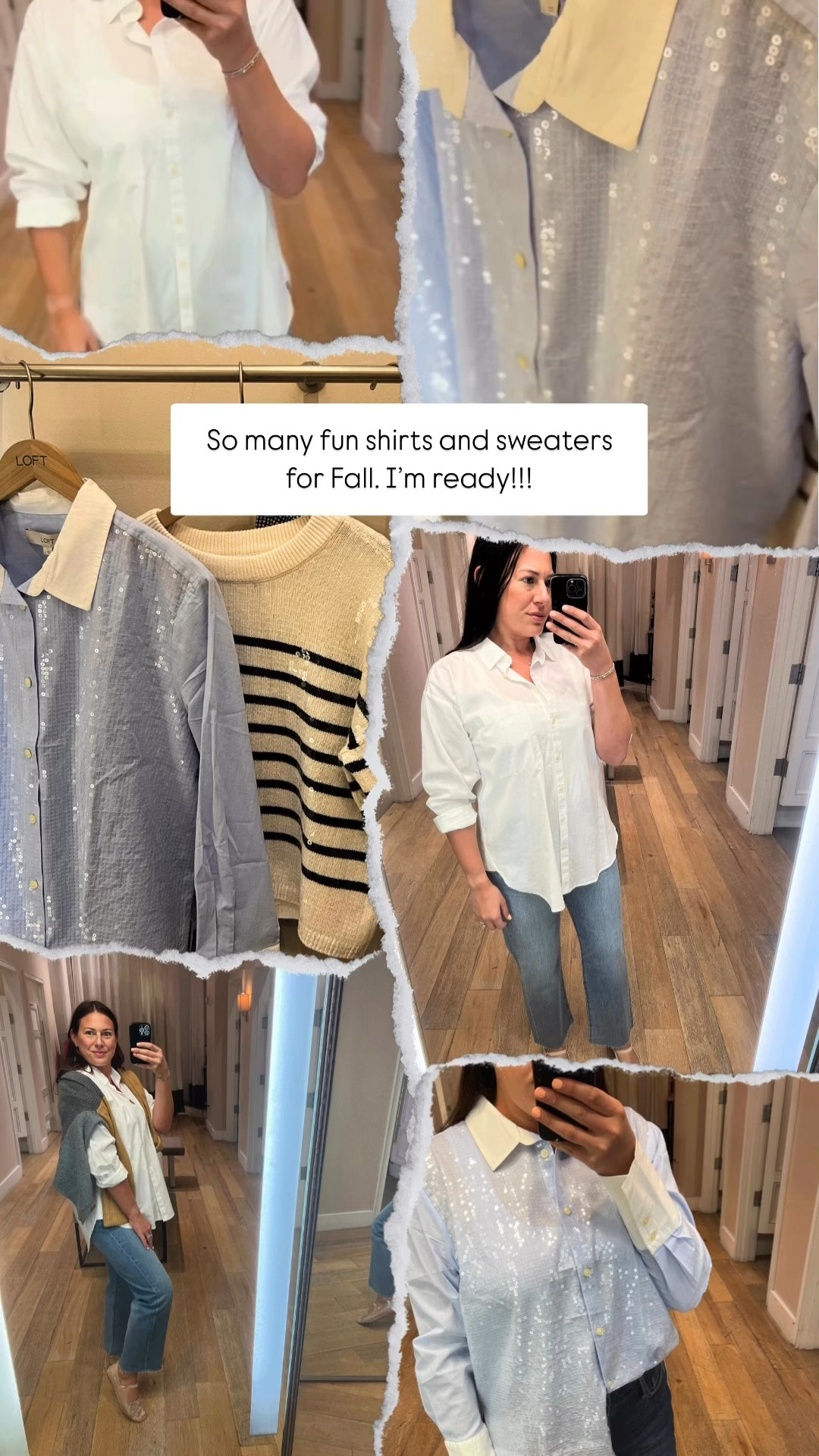 So ready for Fall with LOFT. Sequins, stripes, and sweaters. Plus button downs! 

#LTKFindsUnder100 #LTKSaleAlert #LTKMidsize