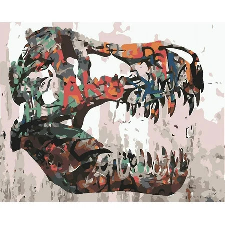 Contains Wooden Frame Paint By Numbers Kit Fictional Character Illustration Sleeve Graffiti T-Shirt 40X50Cm | Walmart (US)