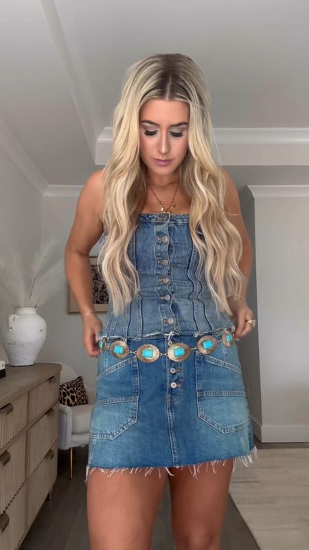 Denim on denim concert outfit! I am wearing a 28 in this free people skirt! 

Concert outfit inspo
Denim on denim
Nashville outfits 
Western style 

#LTKStyleTip #LTKTravel