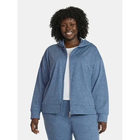 Athletic Works Women's and Women's Plus ButterCore Zip Up Hoodie, Sizes XS-4X | Walmart (US)