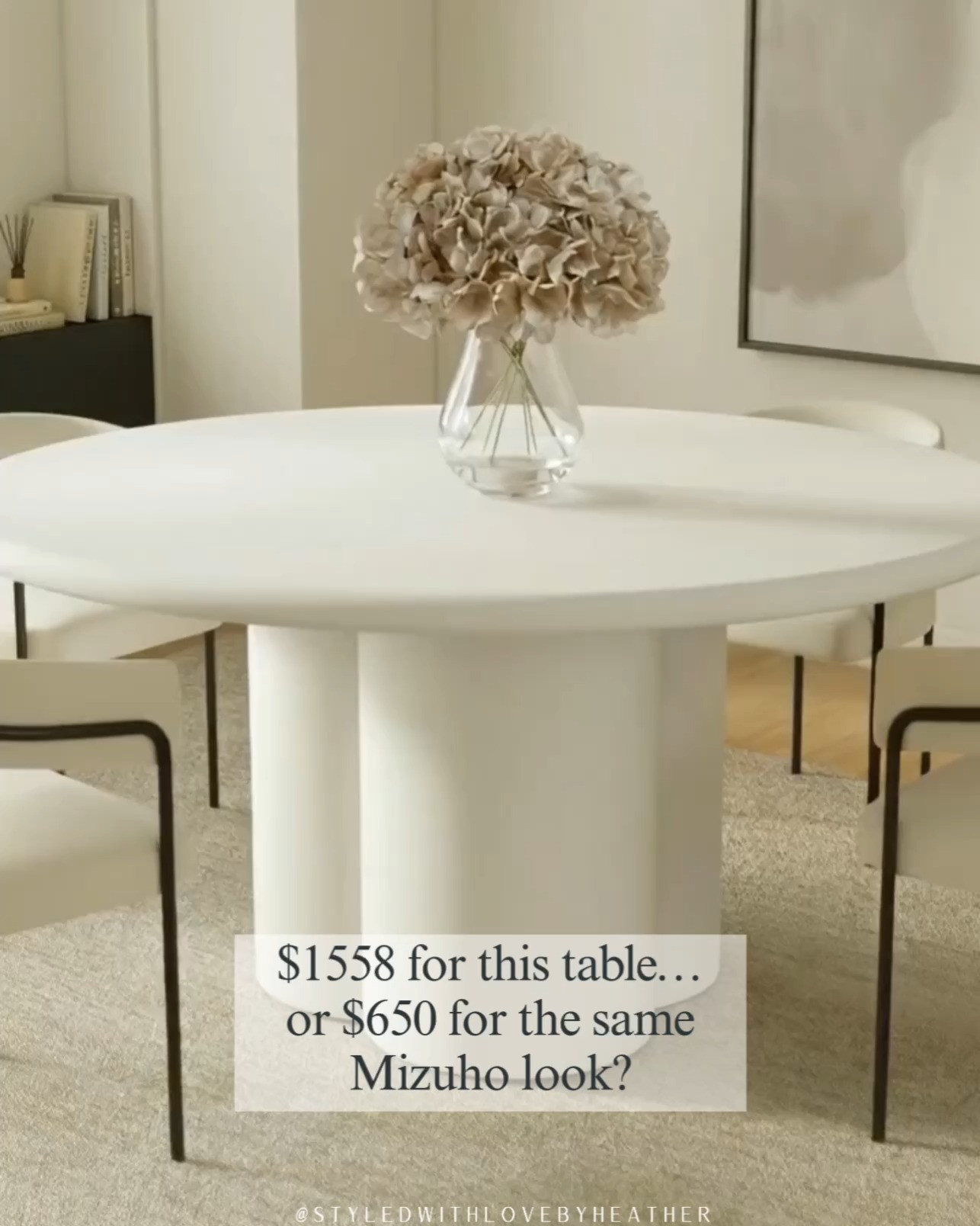 Designer dining table look for less 🤍✨

Why spend $1,500+ when you can get the same Mizuho-inspired sculptural table for under $700? 👀 This piece is the definition of modern, minimal, and effortlessly elevated—perfect for creating that clean, high-end dining space without the luxury price tag.

If you love neutral home decor, organic modern style, and affordable furniture that looks expensive… this is a must 🏡

Linked on my LTK 🛍️ Shop now on SALE

 

 #LTKvlog #LTKHome #LTKSaleAlert