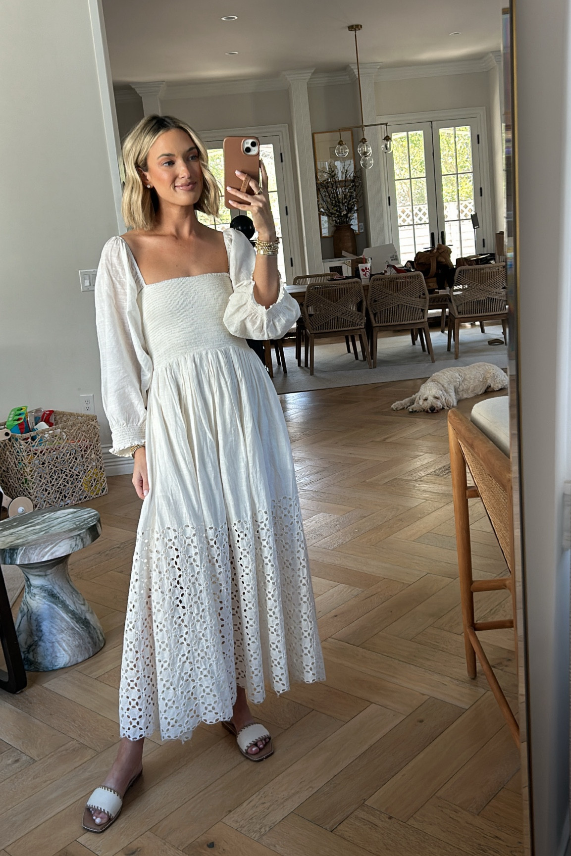 Wearing XS in dress 