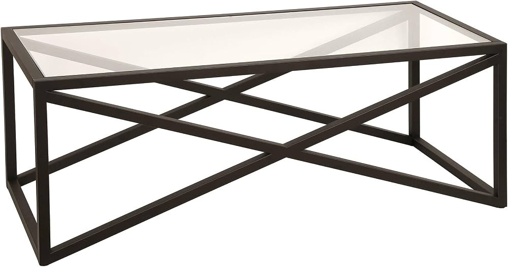 Calix 46'' Wide Rectangular Coffee Table in Blackened Bronze | Amazon (US)