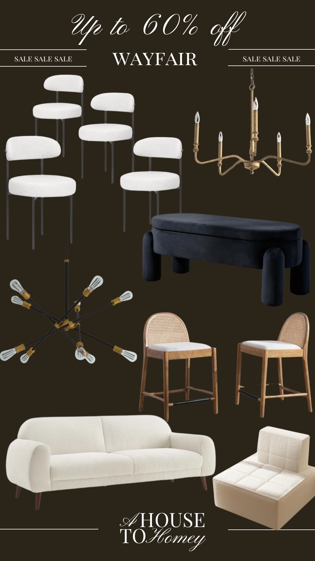 Wayfair 72 hour clearance sale (up to 60% off)!!

Wayfair sale
Spring furniture sale
Spring sale
Living room furniture
Entryway furniture
Dining chairs
Dining chair set
Dining chair set of 4
Dining chair set of 2
Counter stools
Counter stool set of 2
Light fixture
Gold light fixture
Black light fixture 
Boucle chairs
Sofa
White sofa
Bench
Entryway bench
Dining bench 

#LTKSpringSale #LTKSaleAlert #LTKHome