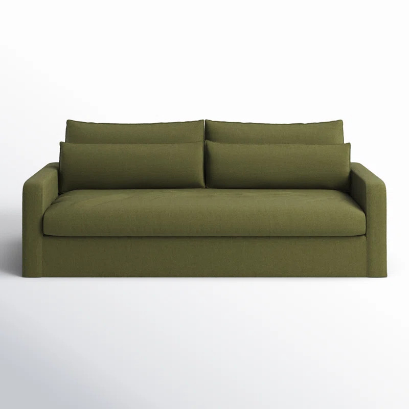 Carevic 80'' Modern Upholstered Slip Covers Sofa For Living Room, Couches With Solid Wood Frame | Wayfair North America