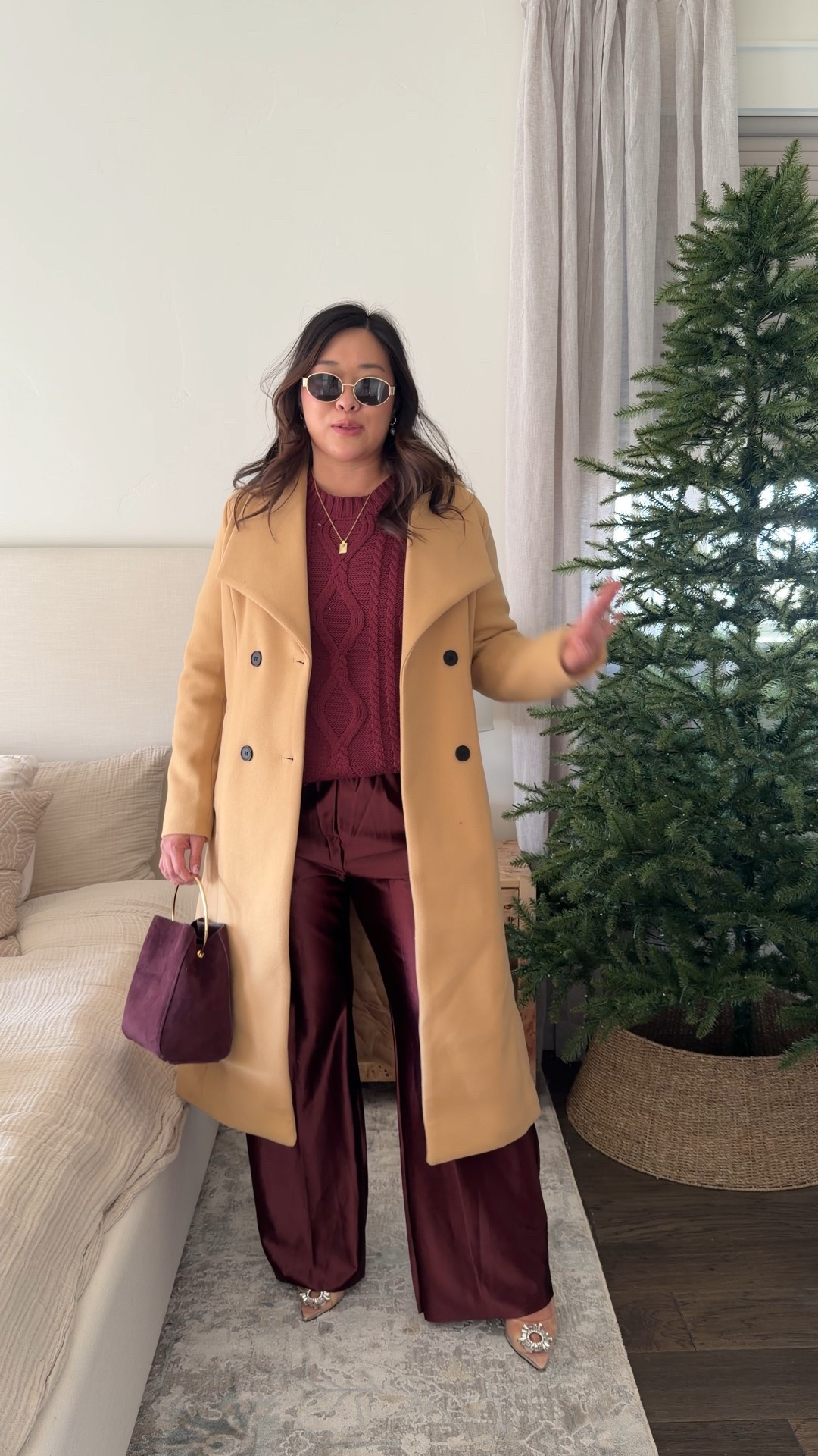 Holiday market or kids Winter performance outfit with the viral satin pants!
Sweater: Large
Pants: Medium
Jacket: Medium 