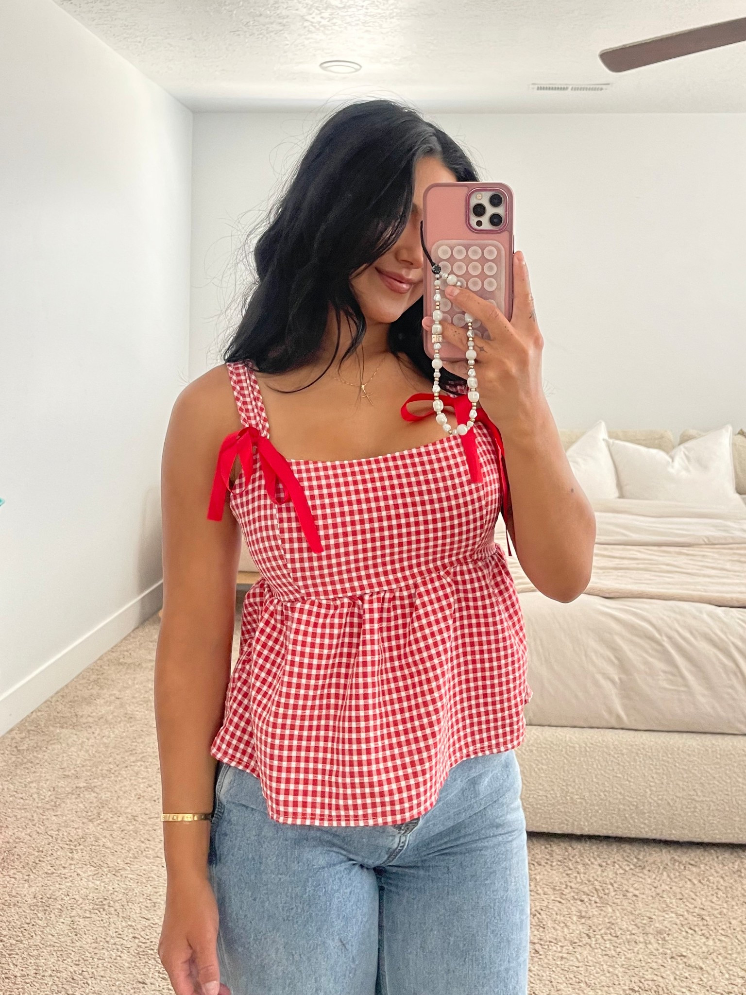 gingham top🍓❤️ size small for ref

#LTKSummerEdit