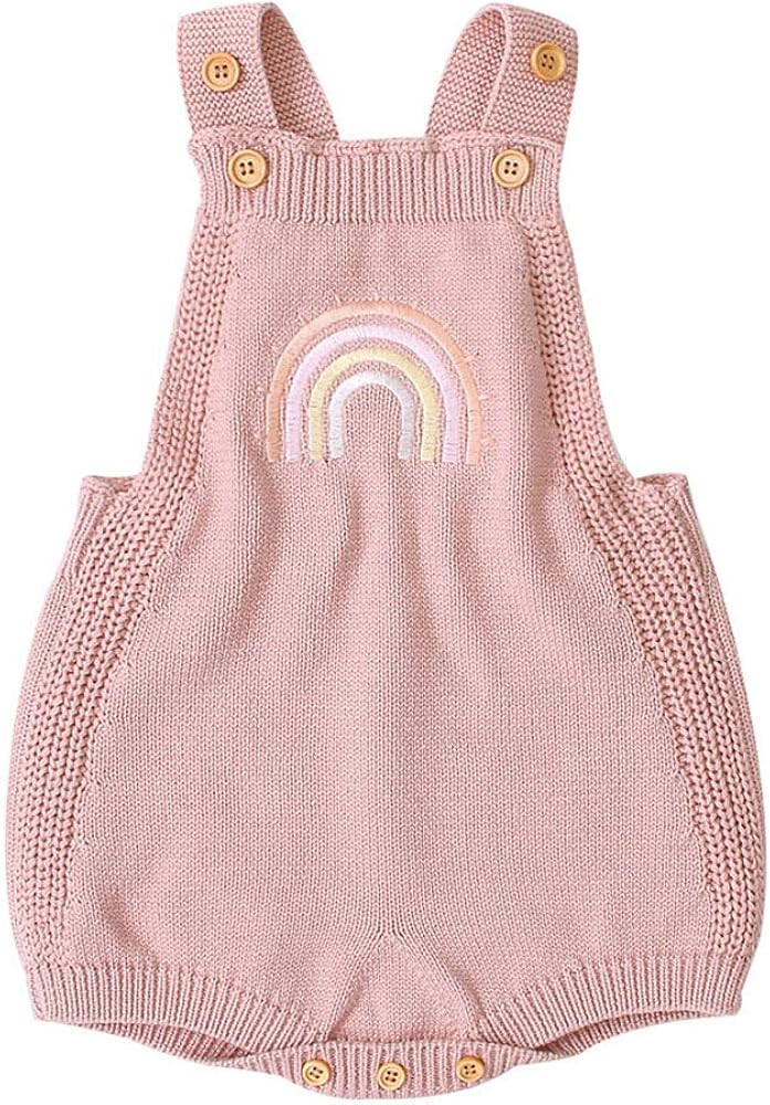 Gueuusu Newborn Baby Boy Girl Knit Pompom Romper Sleeveless Sweater Bodysuit Jumpsuit One Piece O... | Amazon (US)