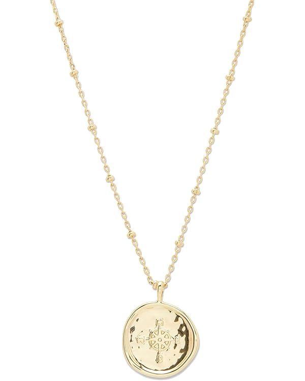 gorjana Women's Compass Coin Pendant Necklace, 18K Gold or Silver Plated Medallion, Adjustable 19... | Amazon (US)
