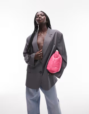 Topshop co-ord tailored light-weight blazer in grey | ASOS (Global)