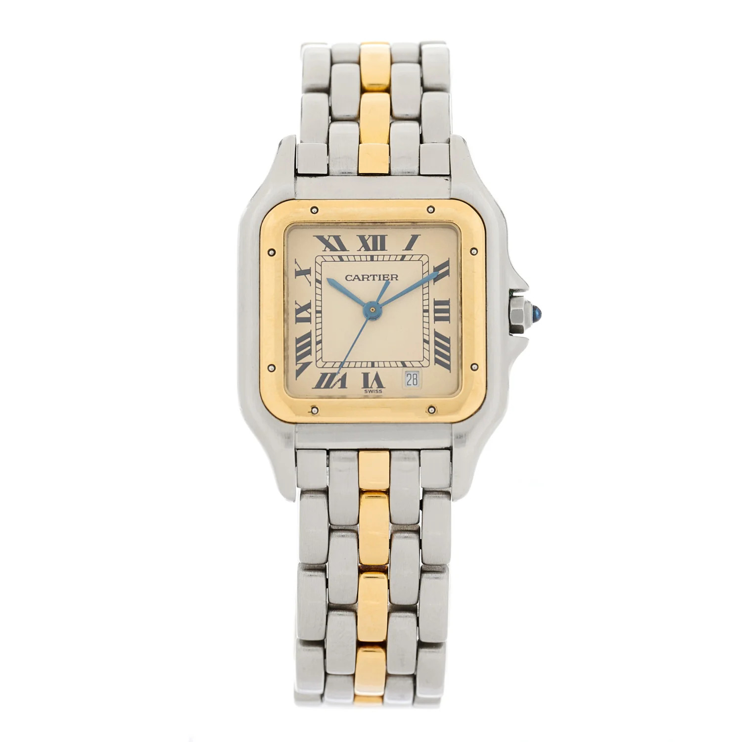 Stainless Steel 18K Yellow Gold 27mm Panthere Quartz Watch | FASHIONPHILE (US)