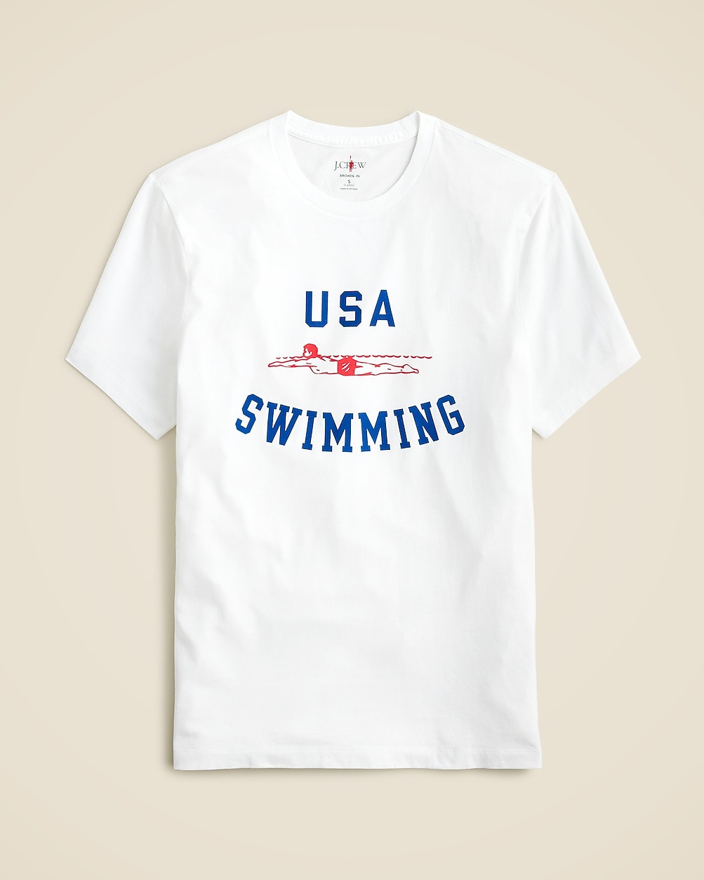 Limited-edition USA Swimming® X J.Crew Broken-in graphic T-shirt | J. Crew US