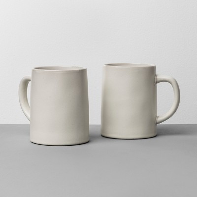 2pk 16oz Stoneware Mug Set Cream - Hearth & Hand™ with Magnolia: Farmhouse Style, Dishwasher & Microwave Safe, for Hot/Cold Drinks | Target