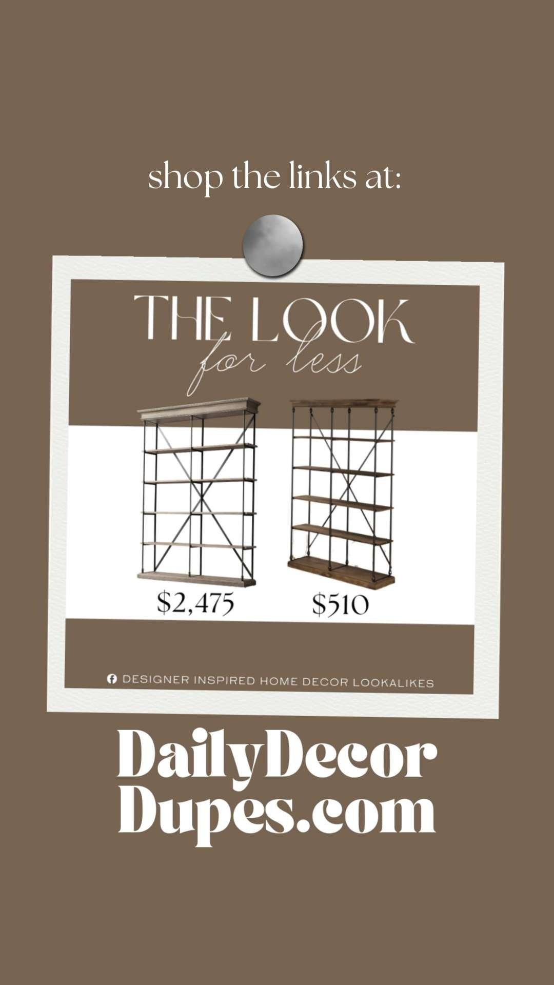 Inspired by Restoration Hardware Double Shelving. Modern Open Shelving. Sleek Display Shelf. Contemporary Storage Solution. Chic Etagere Storage. Luxury Inspired Shelving. Minimalist Bookcase.   

Home more affordable option find copy cat similar look for less budget friendly affordable cheap cheaper beautiful pretty. Clearance sale coupon code discount code promo code luxury lookalike look a like Inspo inspiration inspired by idea ideas Love like these? I share multiple every day in my FB group.
#restorationhardwareinspired #modernshelving #openshelf #homedecorinspo #modernbookcase #chicstorage #displayshelf 

 #LTKHome