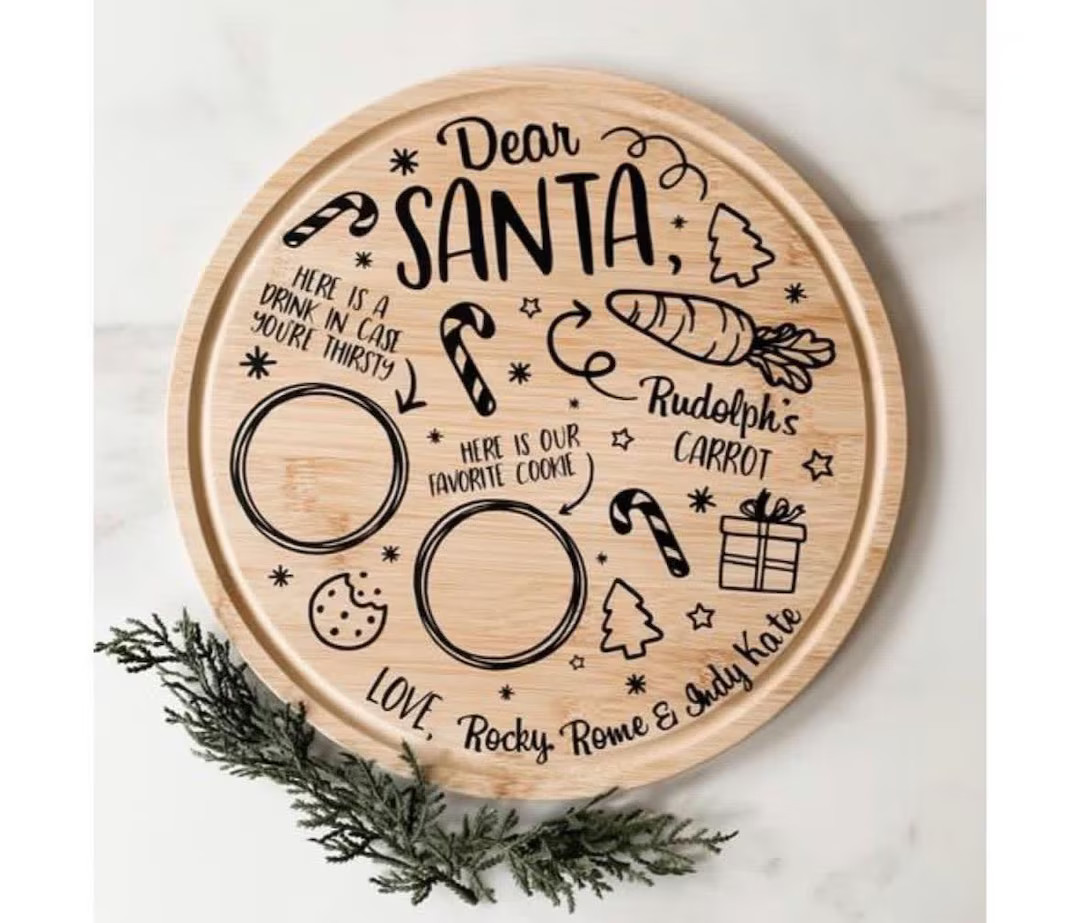 Personalized Christmas Tray, Custom Serving Tray for Christmas, Customized Christmas Wooden Servi... | Etsy (US)