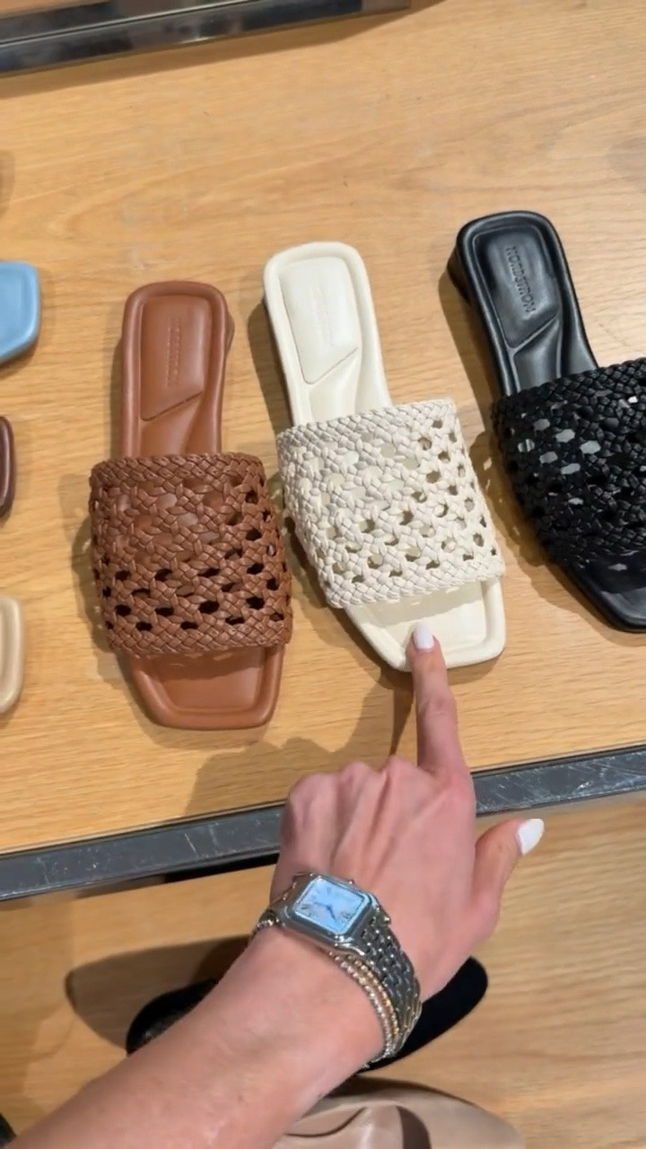summer sandals, vacation sandals, beach sandals, woven slides, casual summer shoes, resort style, neutral sandals, poolside outfit, comfy sandals, everyday summer style