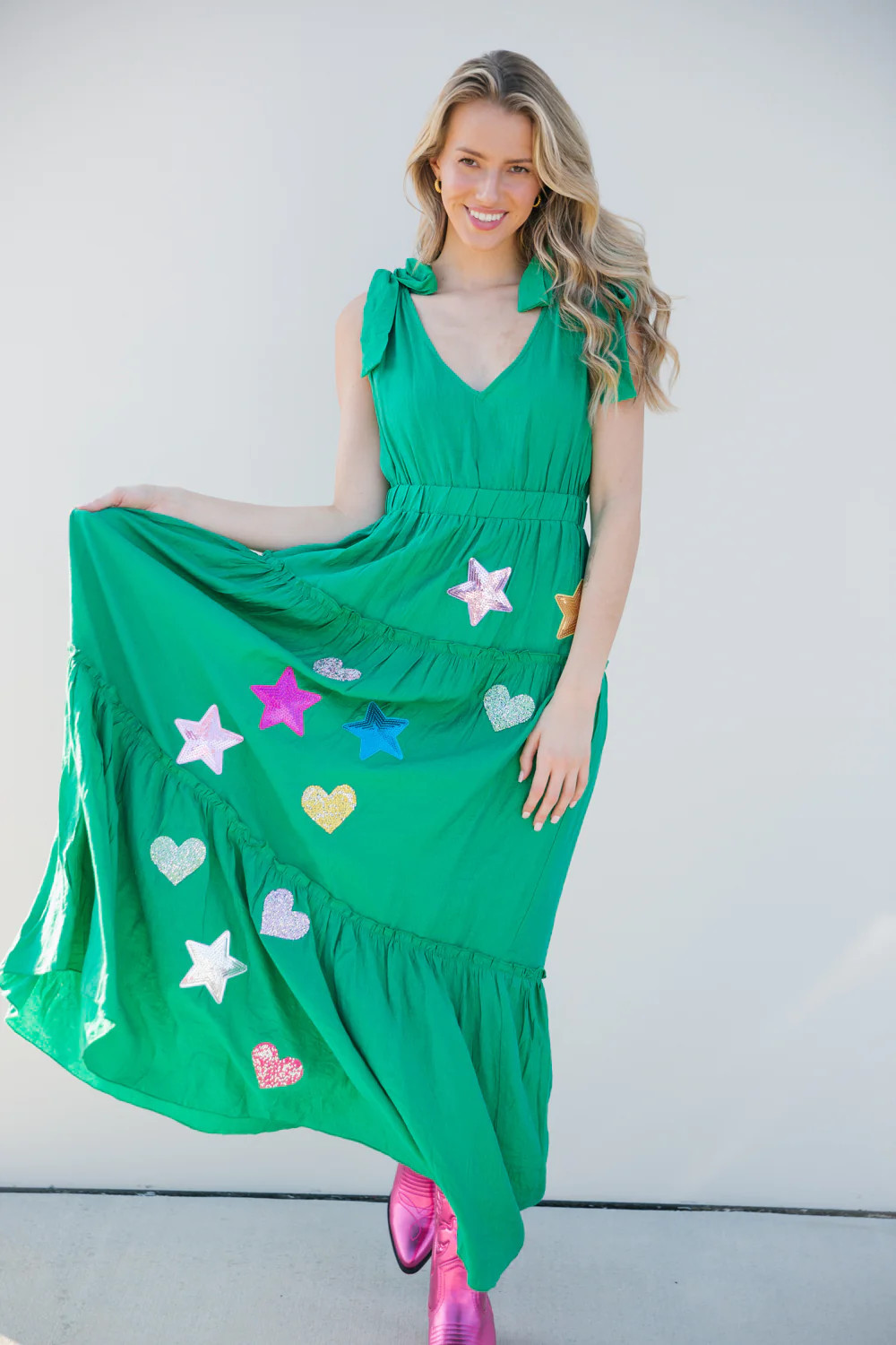 CHARMER GREEN MAXI DRESS | Judith March