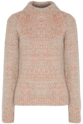 Duffy Woman Marled Cable-knit Turtleneck Sweater Coral Size M | The Outnet US