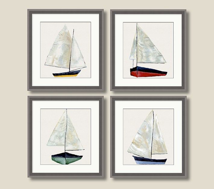 Jordan Connelly Little Boat Framed Wall Art | Pottery Barn Kids